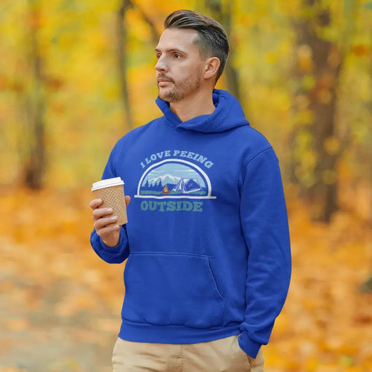 I Love Peeing Outside Men Adult Fleece Hooded Sweatshirt - Tanks Treasures