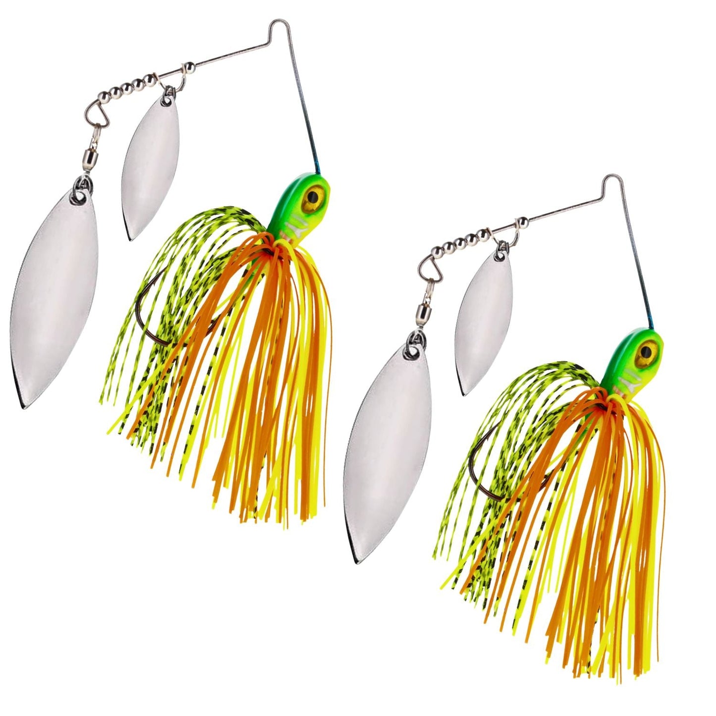 Reaction Tackle Tungsten Spinnerbait Jigs β 2-Pack, Double Willow Blade - New
