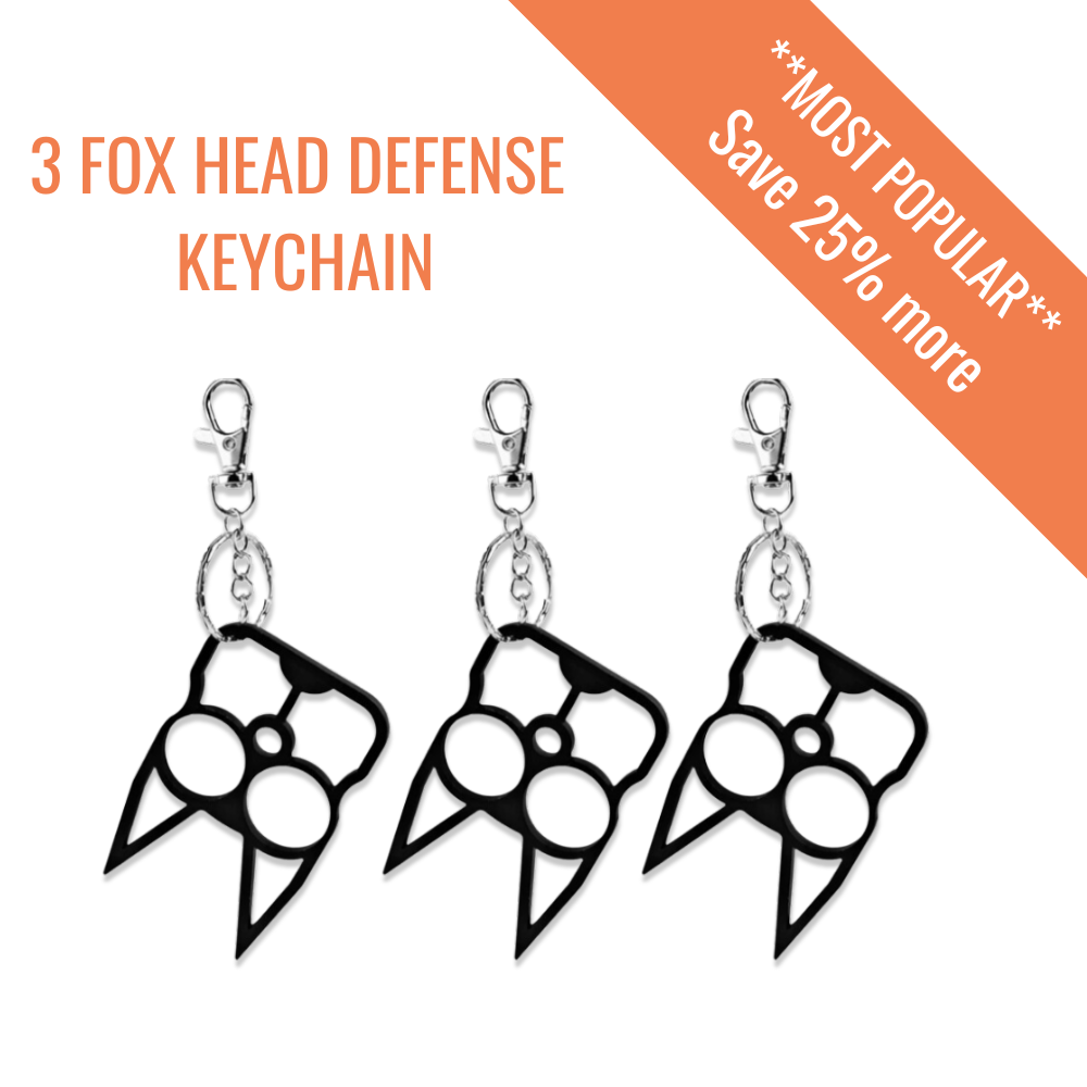🦊 Foxy Head Self-Defense Keychain - Tanks Treasures