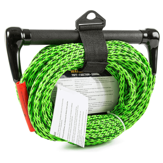 WOW Watersports 75ft 1-Section Tow Rope with Rubber Handle - Tanks Treasures