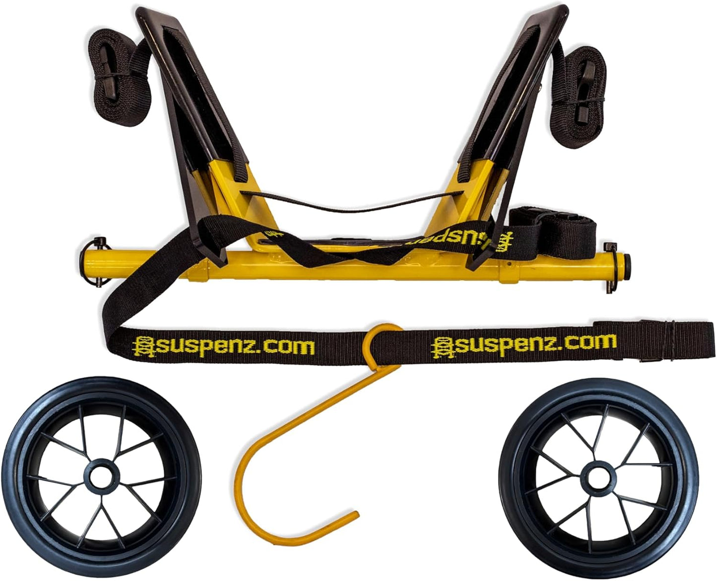Suspenz Kayak Canoe Stern Cart, EZ-Stow Transport Trolley with Straps, Lightweight, Compact Aluminum Frame, 130 lb Load Capacity (22-1199) - Tanks Treasures