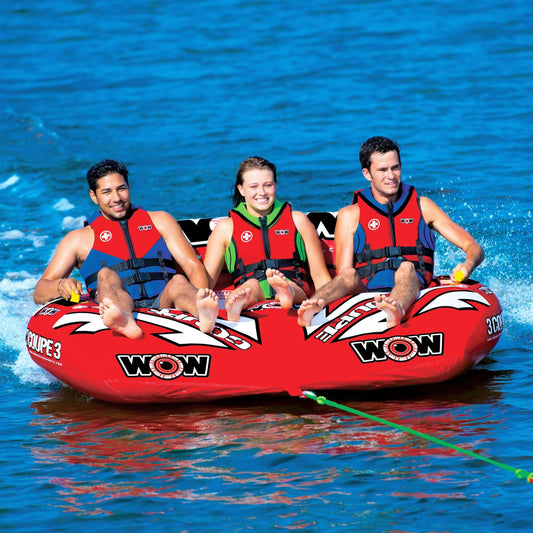 WOW Sports 3 Person Coupe Cockpit Towable Water Tube For Pool and Lake (15-1040) - Tanks Treasures