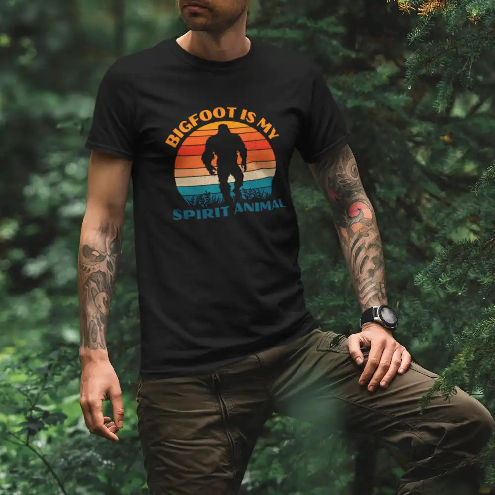 Bigfoot Is My Spirit Animal Man T-Shirt - Tanks Treasures