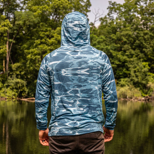 Reaction Tackle SPF UPF 50+ Long Sleeve Hooded Fishing Shirt - Tanks Treasures