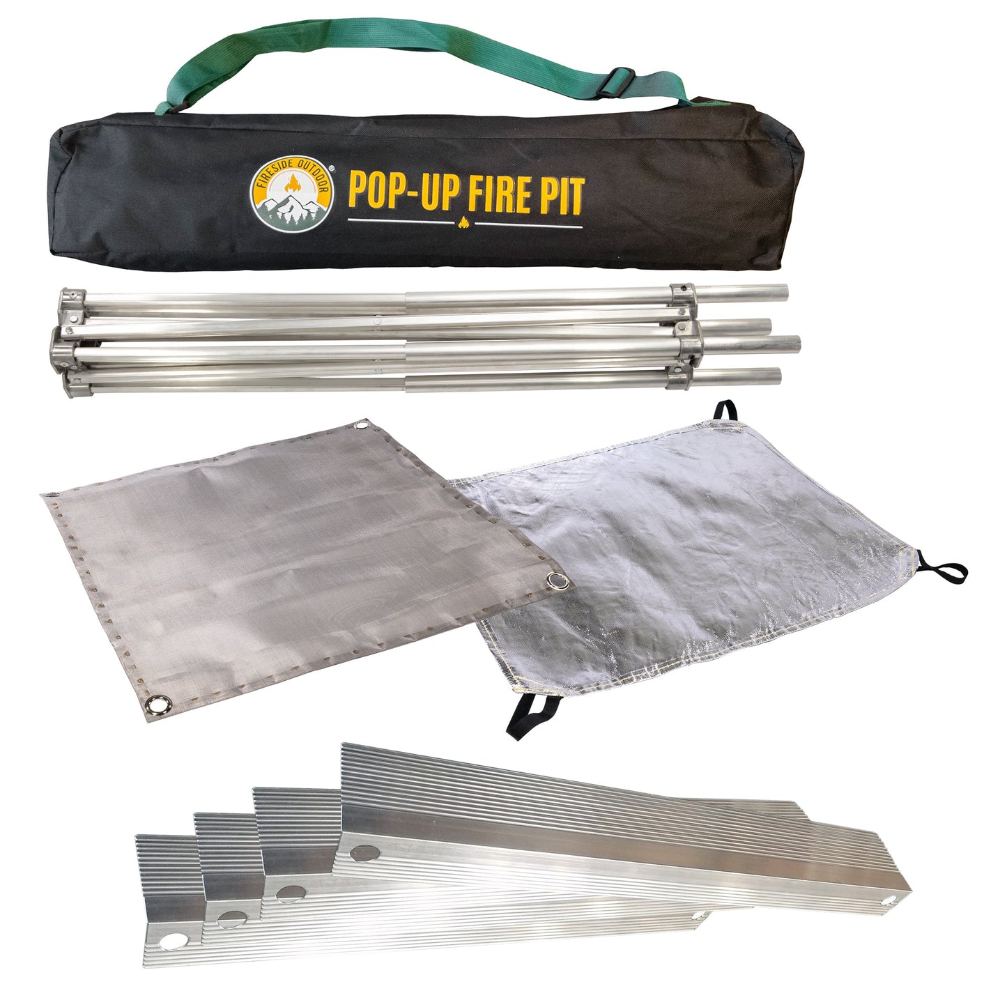 Fireside Outdoor Pop-Up Fire Pit & Heat Shield Bundle - Tanks Treasures
