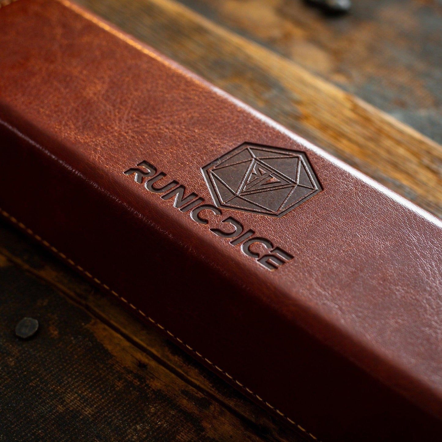 Elven Wood Green Forge Fire Glass DND Dice Set