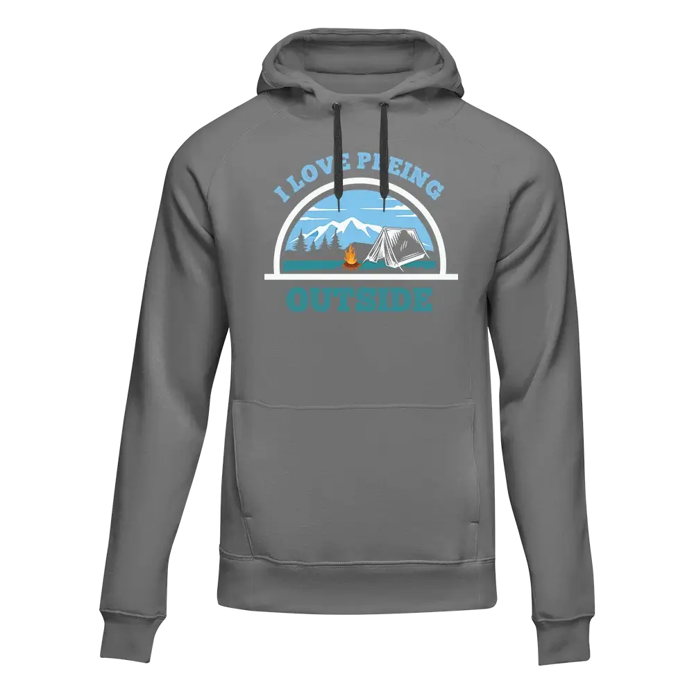 I Love Peeing Outside Men Adult Fleece Hooded Sweatshirt - Tanks Treasures