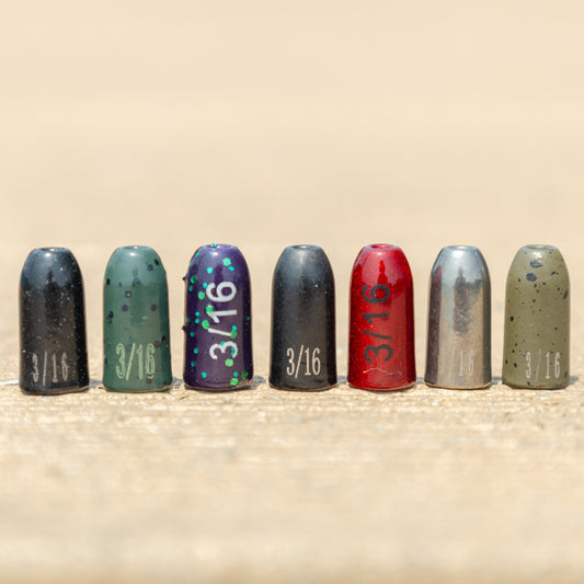 Reaction Tackle Tungsten Worm Weights / Bullet Shaped Sinkers - Tanks Treasures