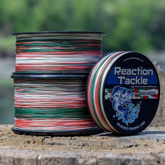 Reaction Tackle Braided Fishing Line - Mexico Camo - NEW - Tanks Treasures