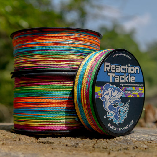 Reaction Tackle Braided Fishing Line - Multi-Color - Tanks Treasures