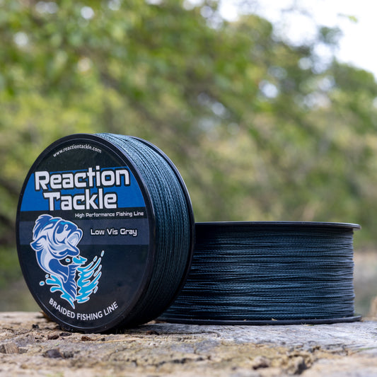 Reaction Tackle Braided Fishing Line - Low-Vis Gray - Tanks Treasures