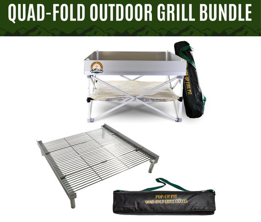 Outdoor Quad-Fold Grill Bundle - Tanks Treasures