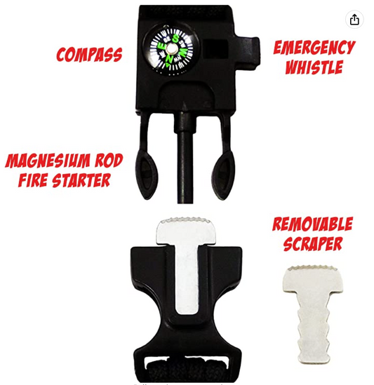 โบ 5-in-1 Survival Paracord Bracelet - Tanks Treasures