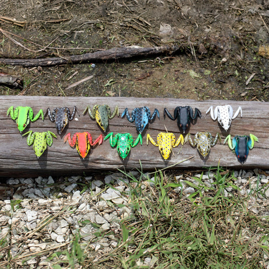 Reaction Tackle 2.25" Hollow Body Frogs with Swimming Legs (2-Pack) - Tanks Treasures