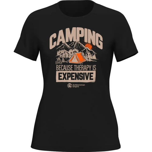 Camping No Expensive T-Shirt for Women - Tanks Treasures