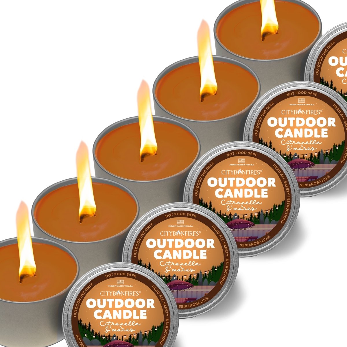 The Outdoor Citronella Candle - S'mores Scent - Tanks Treasures