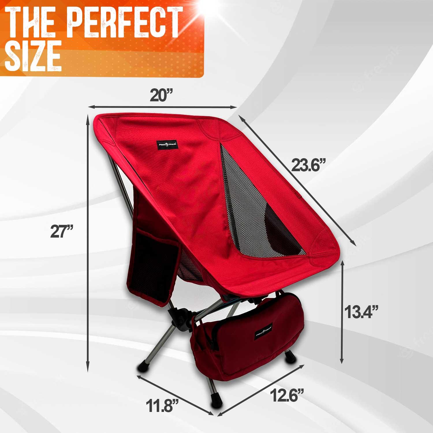 Pike Trail Ultralight Compact Outdoor Camping Tailgate Festival Beach Chair - Tanks Treasures