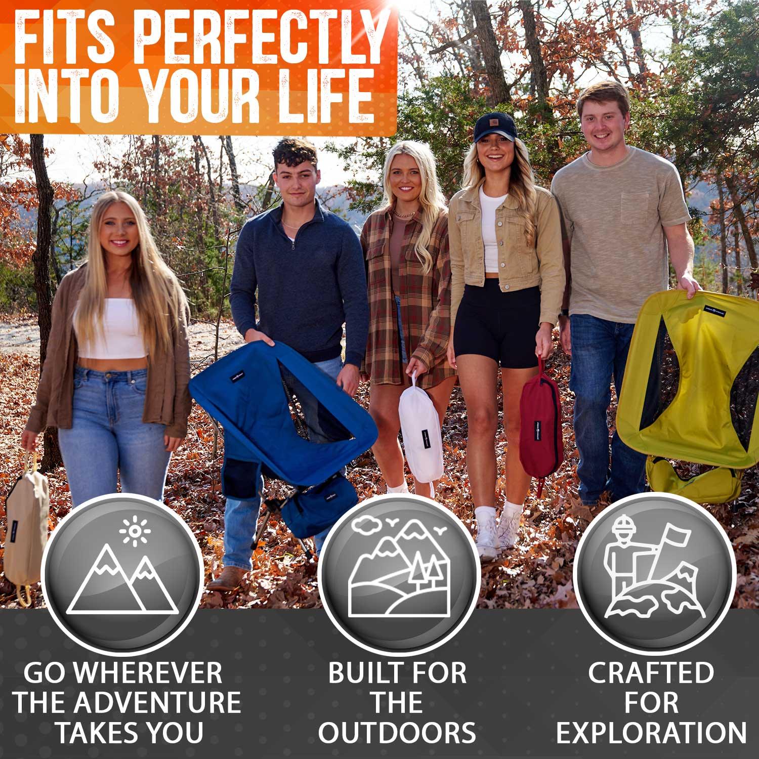 Pike Trail Ultralight Compact Outdoor Camping Tailgate Festival Beach Chair - Tanks Treasures