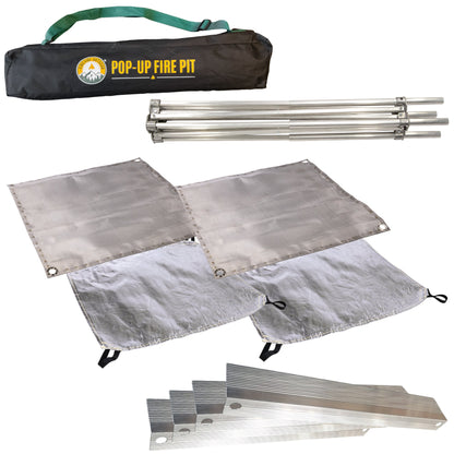 Pop-Up Fire Pit + Heat Shield (Bonus Pack) - Tanks Treasures