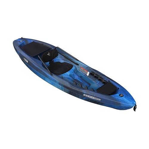 Pelican Seek 100X - Recreational Sit on top Kayak - Lightweight Smart Design - Adjustable Ergoform™ Seating System - 10 ft - Tanks Treasures