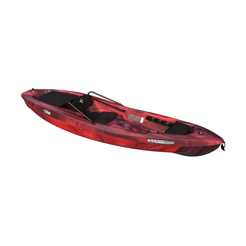 Pelican Seek 100X - Recreational Sit on top Kayak - Lightweight Smart Design - Adjustable Ergoform™ Seating System - 10 ft - Tanks Treasures