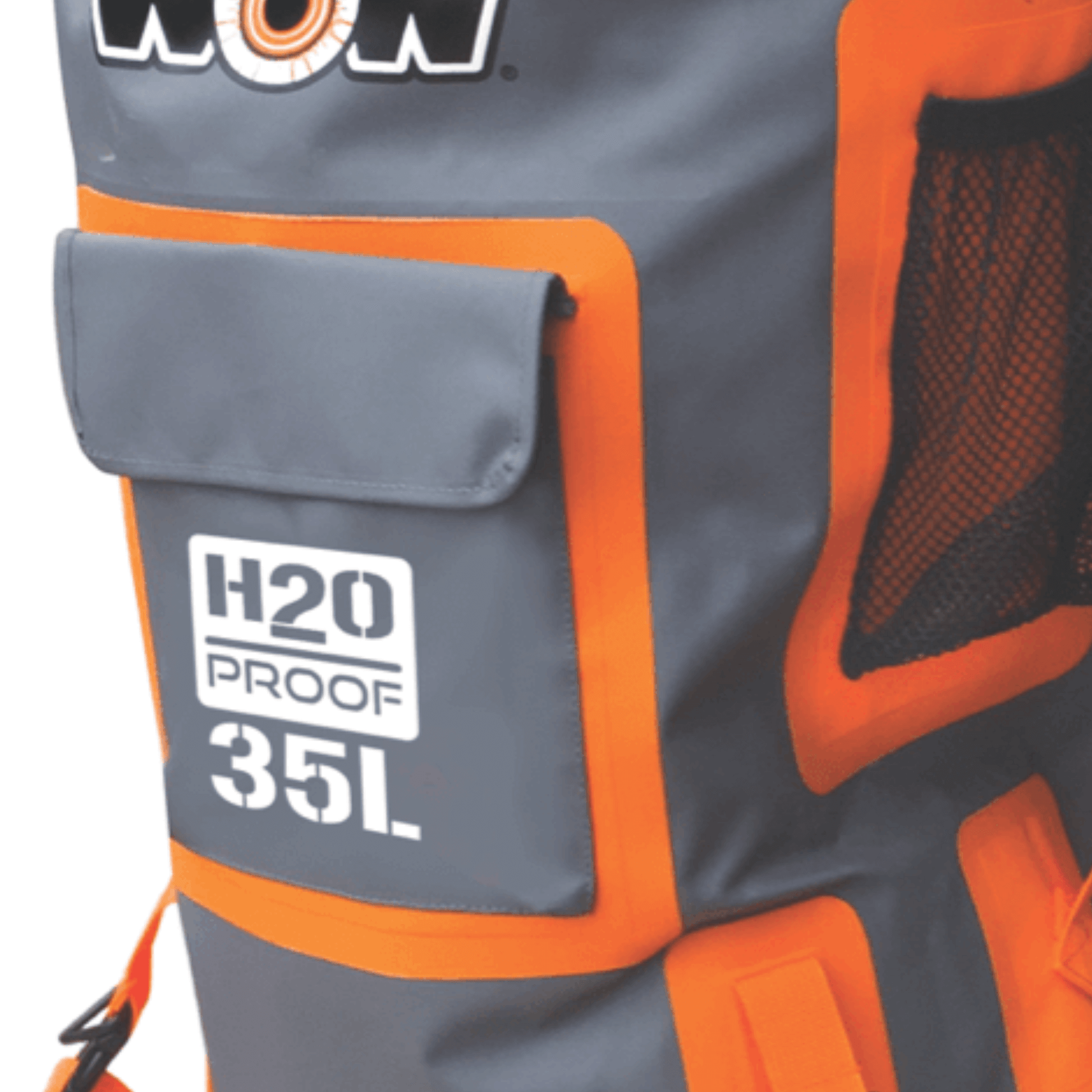 WOW Sports H2O Proof Dry Backpack in Orange with Adjustable Strap (18-5110O) - Tanks Treasures