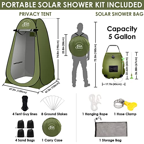 Tank’s Treasures Solar Shower Tent Kit – Clean Up Without Flashing the Forest