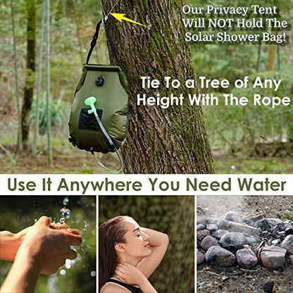 Tank’s Treasures Solar Shower Tent Kit – Clean Up Without Flashing the Forest - Tanks Treasures