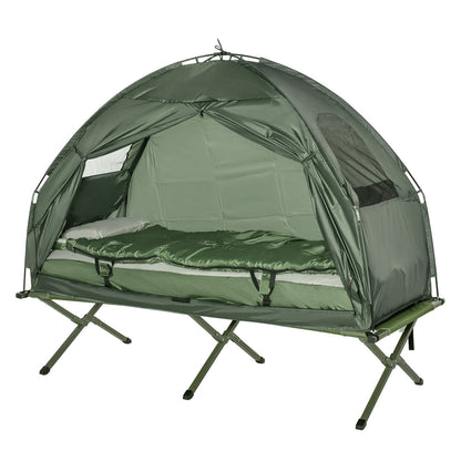 Backcountry Bunk-Elevated One Person Tent with Air Mattress & Sleeping Bag - Tanks Treasures