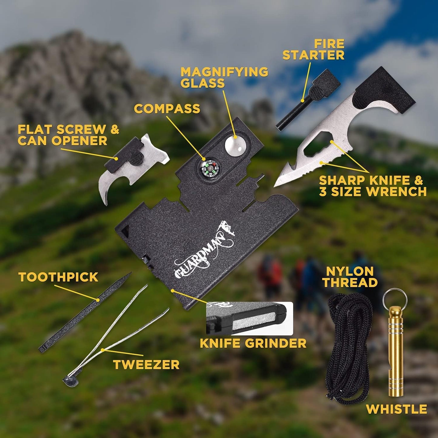 18 in 1 SOS Survival Card - Tanks Treasures