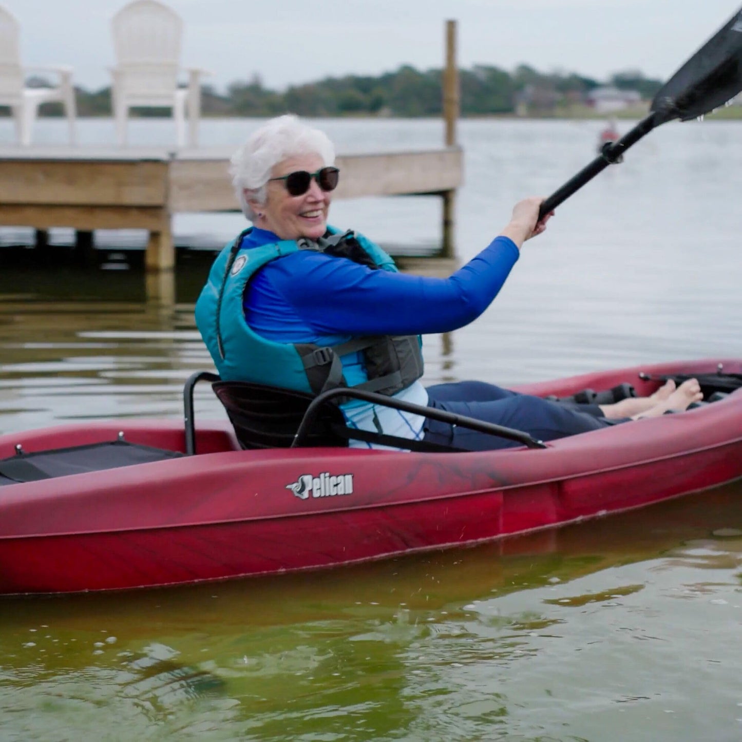 Pelican Seek 100X - Recreational Sit on top Kayak - Lightweight Smart Design - Adjustable Ergoform™ Seating System - 10 ft - Tanks Treasures