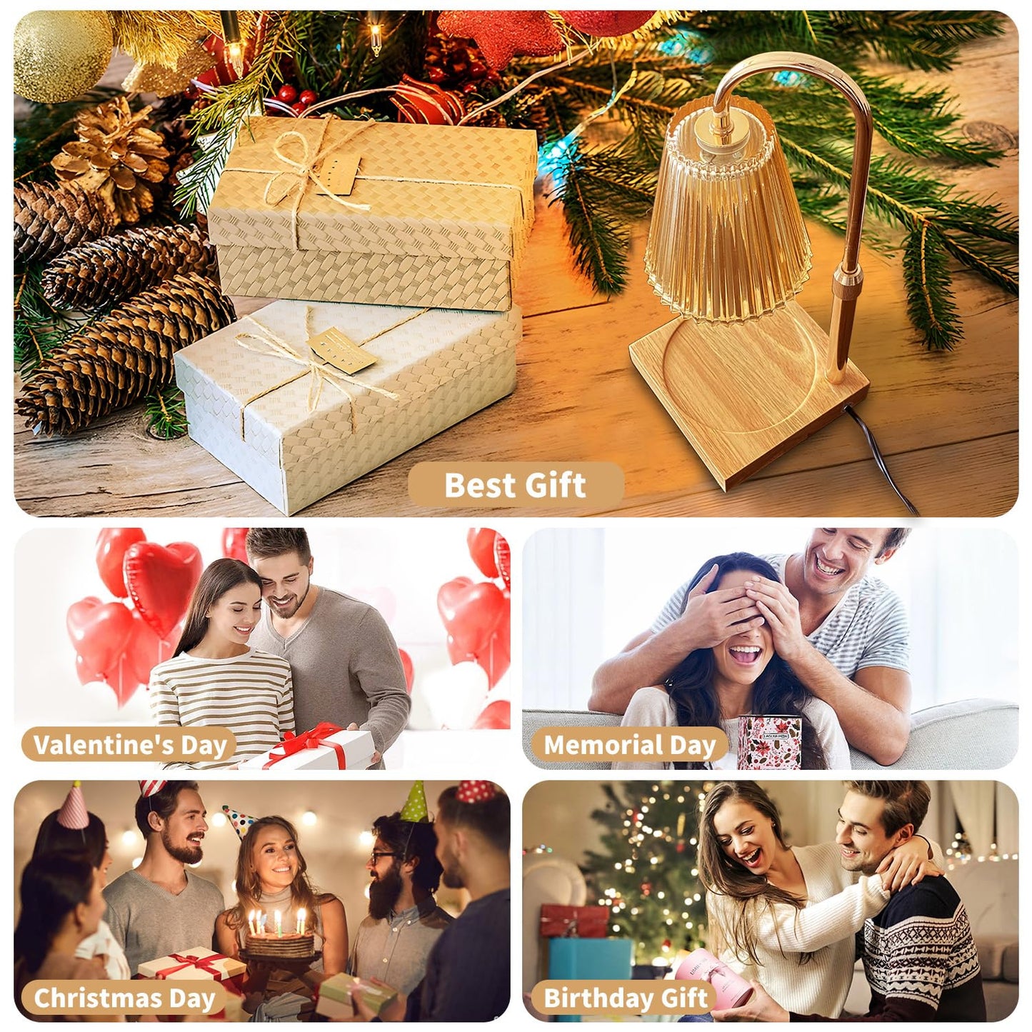 Amber Glow Arcane Candle Warmer