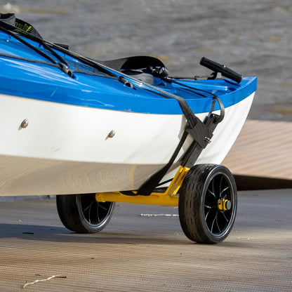 Suspenz Kayak Canoe Stern Cart, EZ-Stow Transport Trolley with Straps, Lightweight, Compact Aluminum Frame, 130 lb Load Capacity (22-1199) - Tanks Treasures