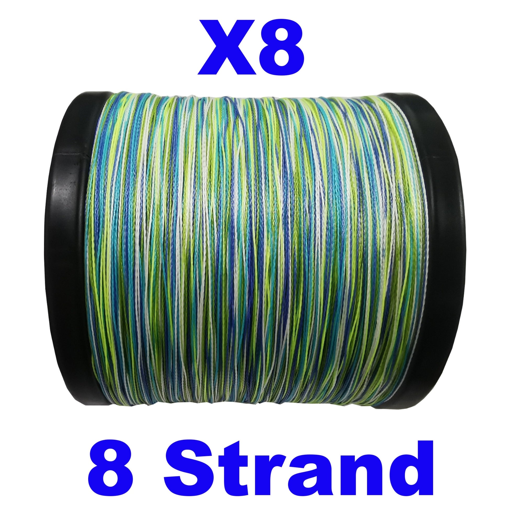 Reaction Tackle X8 Braided Fishing Line- Aqua Camo 8 Strand - Tanks Treasures