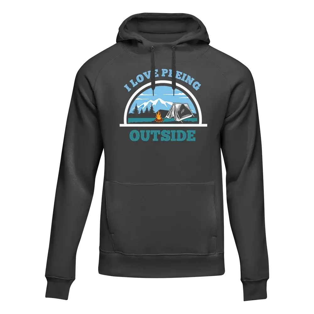 I Love Peeing Outside Men Adult Fleece Hooded Sweatshirt - Tanks Treasures
