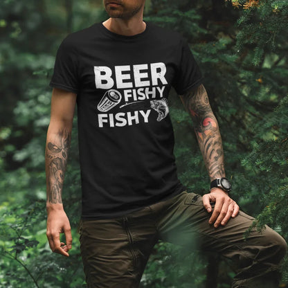 Beer Fishy Fishy Man T-Shirt - Tanks Treasures