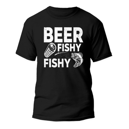 Beer Fishy Fishy Man T-Shirt - Tanks Treasures