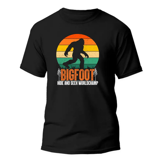 Bigfoot Hide And Seek Man T-Shirt - Tanks Treasures
