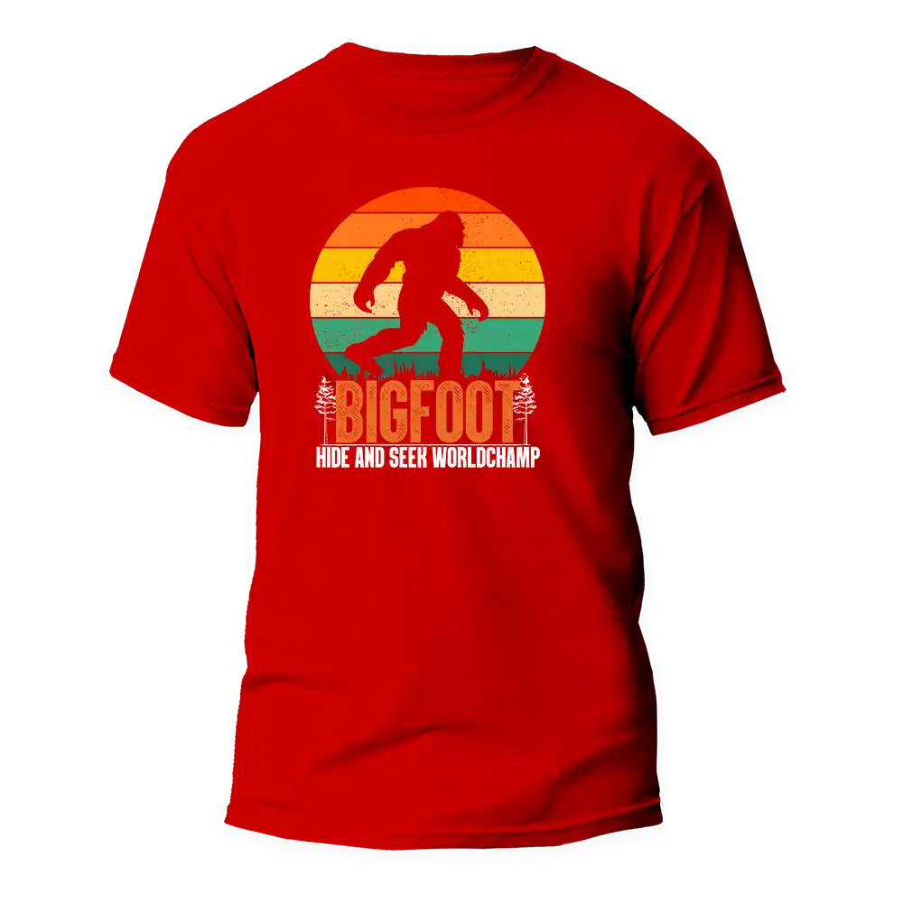 Bigfoot Hide And Seek Man T-Shirt - Tanks Treasures