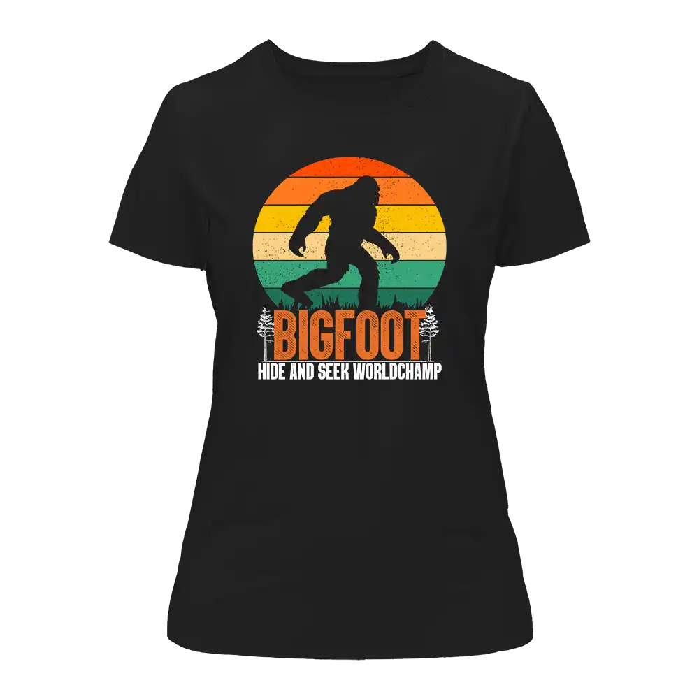 Bigfoot Hide And Seek T-Shirt for Women - Tanks Treasures