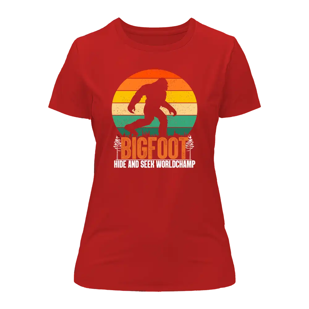 Bigfoot Hide And Seek T-Shirt for Women - Tanks Treasures