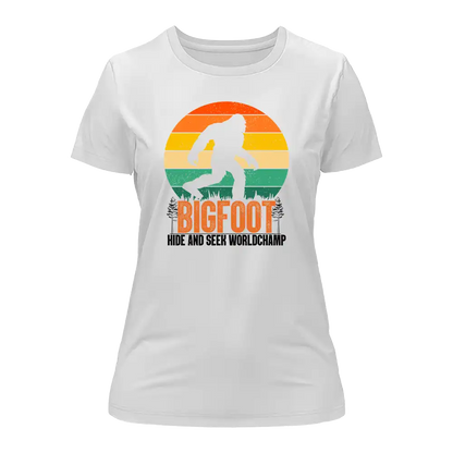 Bigfoot Hide And Seek T-Shirt for Women - Tanks Treasures