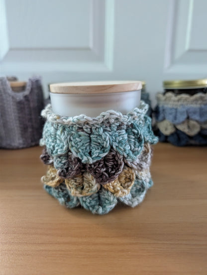 Emerald Pine Dragon-Scale Candle Cozy