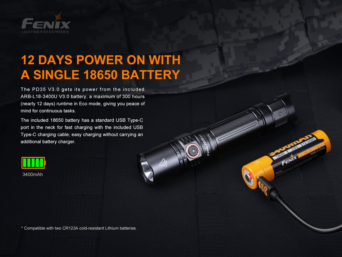Fenix PD35 V3.0 Everyday Carry Flashlight - 1700 Lumens - Tanks Treasures