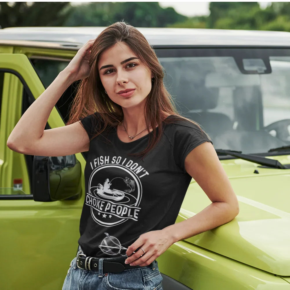 I Fish So I Don't Choke People v2 T-Shirt for Women - Tanks Treasures