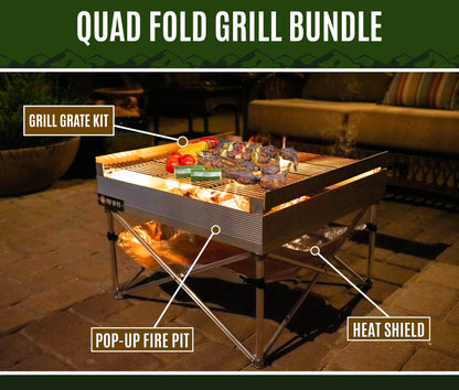 Outdoor Quad-Fold Grill Bundle - Tanks Treasures