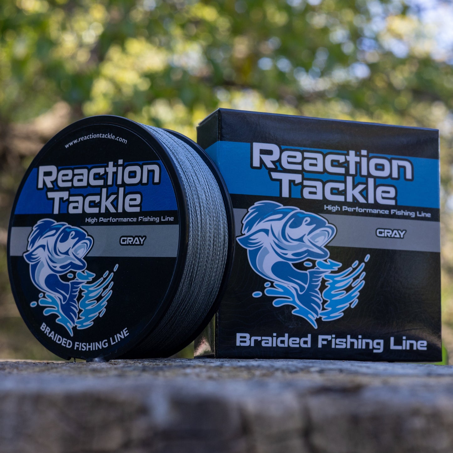 Reaction Tackle Braided Fishing Line - Gray - Tanks Treasures