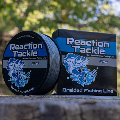 Reaction Tackle Braided Fishing Line - Gray - Tanks Treasures