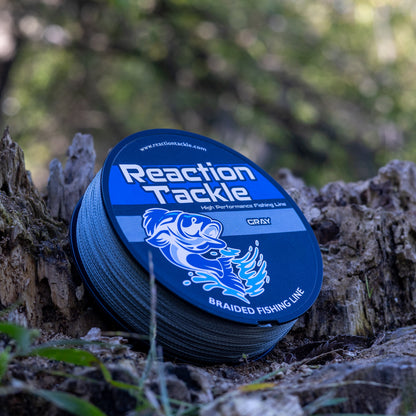 Reaction Tackle Braided Fishing Line - Gray - Tanks Treasures