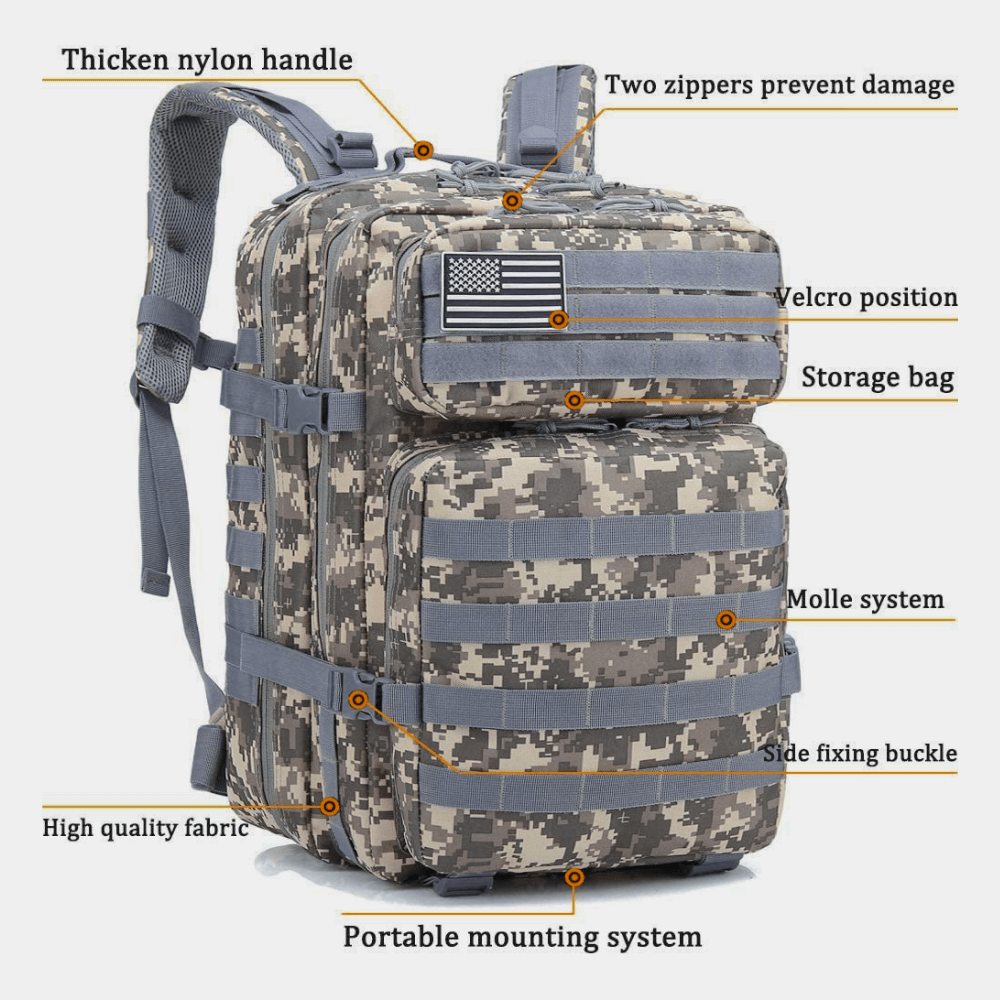 Tactical 45L Molle Rucksack Backpack - Tanks Treasures